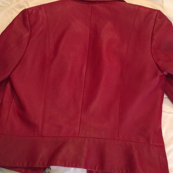 BiBA+pariscop red leather zipper jacket. Size 34. - Picture 5 of 6